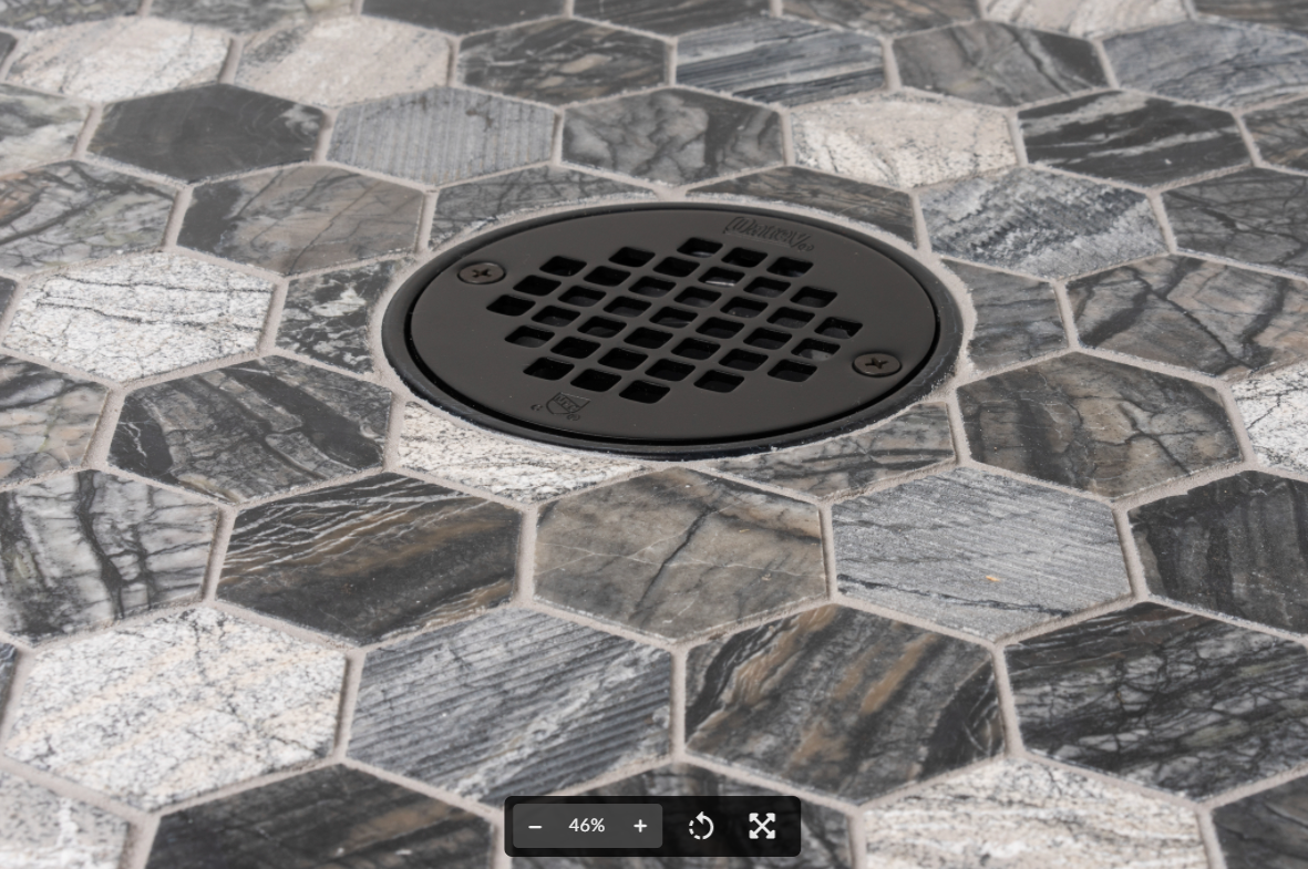 Black shower clearance drain